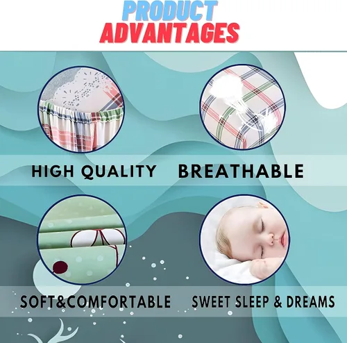 Vista 6 de Forest Sheets - Juego de sábanas y fundas de almohada, tamaño individual, diseño de pino, 3 piezas, sábana bajera ajustable de microfibra suave