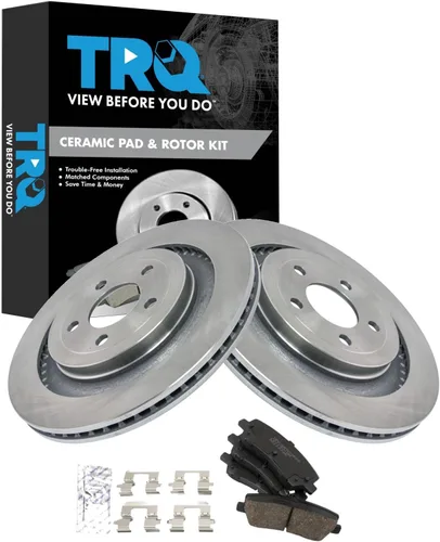 Vista 164 de TRQ Juego de pastillas de freno y rotor de cerámica trasera compatible con Honda Accord V6 1998-02 3.0L con frenos de disco traseros 02-06 Acura RSX