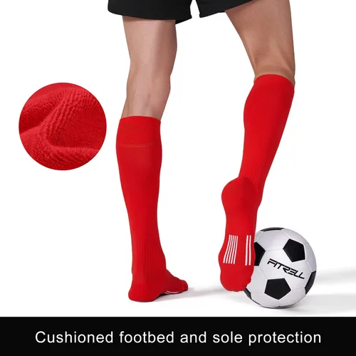 Vista 5 de FITRELL Paquete de 23 calcetines de fútbol para jóvenes, niños y adultos, calcetines de béisbol y softbol para hombres, mujeres, niños y niñas
