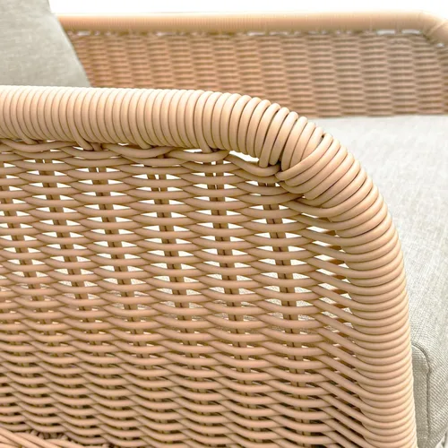 Vista 11 de Christopher Knight Home Nadine Mecedora de Patio, Mecedora de Mimbre, Mecedora de Patas de Madera, Silla de Mimbre de Ratán PE, Mecedora con Beige