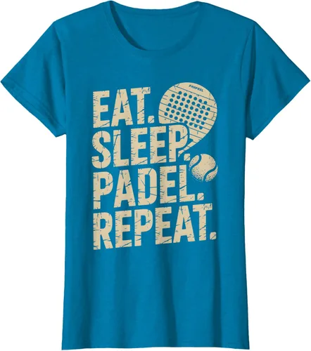 Vista 109 de Camiseta Eat Sleep Padel Repeat Padel Jugador de Tenis