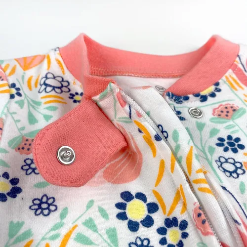 Vista 7 de HonestBaby Footed Sleep & Play Pajamas Organic Cotton for Infant Baby Girls (LEGACY)