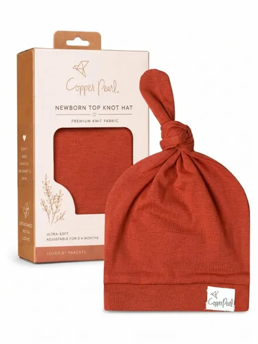Vista 155 de Gorro de bebé con nudo superior elástico suave "Fern" por Copper Pearl