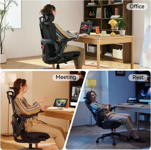 Vista 12 de SIHOO B300 Pro Ergonomic Office Chair Without Footrest, 4D Lumbar Support Negro
