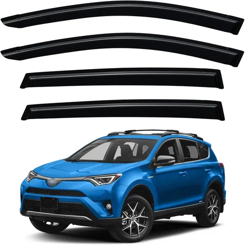 Vista 167 de YQAUTEC - Viseras para ventana, protectores contra la lluvia, compatibles con Subaru WRX 2015-2021, deflectores de viento para ventanas, viseras