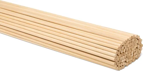 Vista 15 de Varillas de madera sin terminar de 1/4 x 6 pulgadas, para manualidades y bricolaje, 50 unidades Woodpeckers