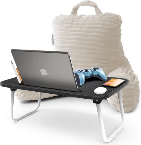 Vista 18 de Nestl Almohada de lectura para niños y adolescentes con espuma viscoelástica triturada, almohadas de respaldo de felpa de corte lujoso para leer