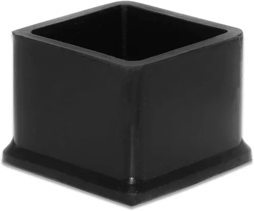 Vista 14 de Flyshop Tapones de PVC para patas de silla de patio, protectores de suelo cuadrados negros 10 unidades, 1 pulgada x 1 pulgada, 0.984 x 0.984 in