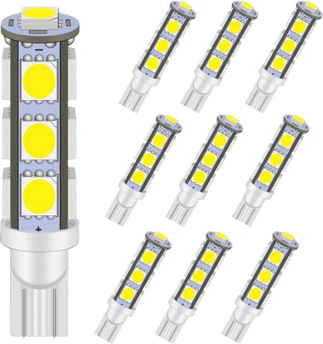 Vista 8 de GRV T10 921 194 9, 5050 SMD lámpara LED lámpara con alto brillo DC 12V, Blanco cool
