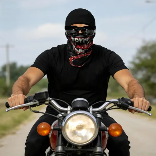 Vista 7 de Pasamontañas 3D, máscara de cara completa, resistente al viento, máscara de esquí con calavera táctica para motocicleta, ciclismo, Halloween 4