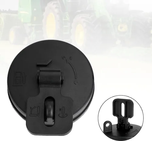 Vista 2 de Tapa del Tanque de Combustible Diesel AT323462 43843622 para Excavadora Hitachi Volvo John Deere negro