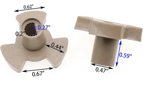 Vista 2 de FDXGYH Acoplador giratorio de microondas, 2 piezas, soporte para placa giratoria para horno de microondas, guía de rodillo, repuesto de acoplamiento