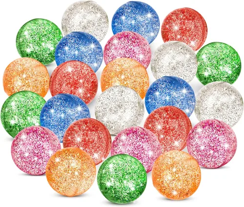 Vista 15 de 24 piezas de pelotas de goma rebotadoras de béisbol para niños, pelotas de goma de 32 mm para deportes de rebote a granel para recuerdos de fiesta
