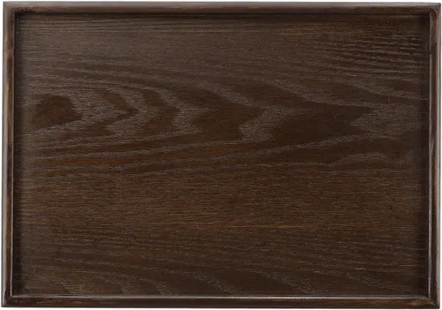 Vista 12 de Bandeja rectangular de madera para servir de madera, bandeja decorativa, 13.8 x 9.5 pulgadas, apta para decoración del hogar, cocina, mesa auxiliar
