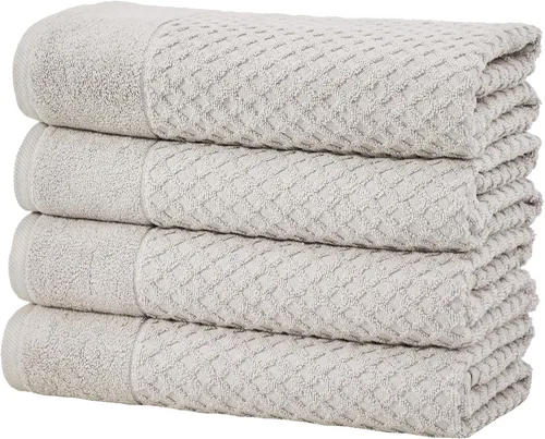 Vista 90 de Great Bay Home - Toallas de mano 100% algodón blanco, 6 toallas de baño suaves para manos, altamente absorbentes y de secado rápido, colección 01