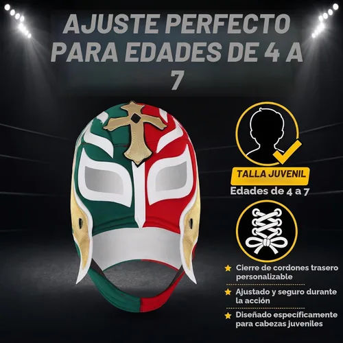 Vista 5 de Make It Count (Pick your) Máscara de lucha libre Luchador para niños y jóvenes (niños - Ajuste)
