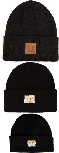 Vista 3 de Funky Junque Mommy and Me - Gorro a juego para adultos y niños pequeños, gorro de invierno