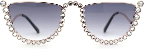 Vista 2 de Gafas de sol de ojo de gato con diamantes de imitación para mujer