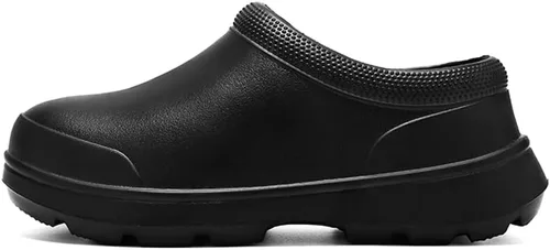 Vista 3 de Zapatos de chef para hombre, antideslizantes, a prueba de agua, zapatos de trabajo para hombre, cómodos zapatos de enfermería para jardinero