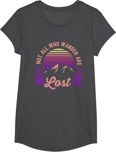 Vista 82 de Not All Who Wander Are Lost Vintage Mountains - Camiseta de senderismo, Negro, S
