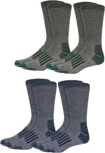 Vista 2 de Kirkland Signature Mens Outdoor Trail Socks Merino Wool 4 Pairs