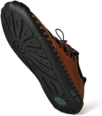 Vista 4 de LZDZN Zapatos casuales para hombre para hombre, mocasines de cuero, vestido para conducir, negro, marrón, amarillo, blanco, tamaño grande, ancho