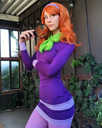 Vista 6 de RAAIBB Disfraz de Daphne para mujer, disfraz de Halloween para adultos