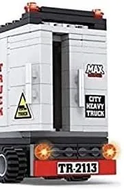 Vista 6 de General Jim's Big Red Semi-Truck Building Blocks Truck Vehicle Compatible con Lego y todas las principales marcas de construcción de ladrillos
