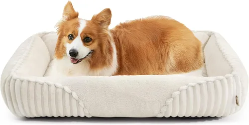 Vista 10 de EHEYCIGA Linda cama para perro de tamaño mediano, cama para mascotas de 30 Crema