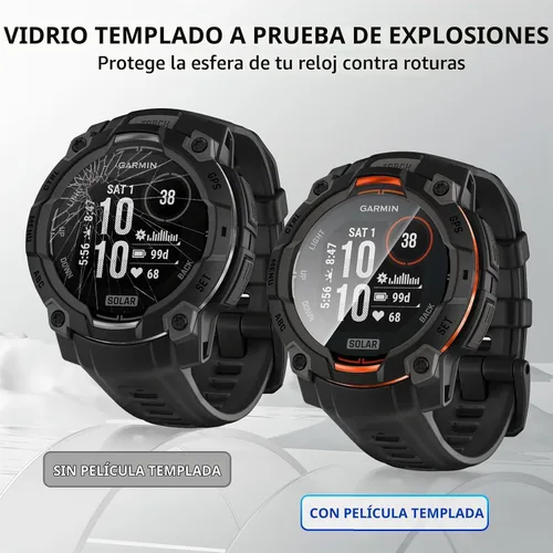 Vista 3 de Suoman Paquete de 3 protectores de pantalla para Garmin instinct 3 1.772 in