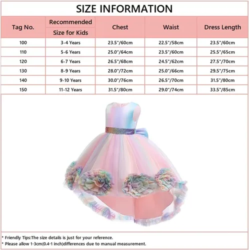 Vista 5 de Vestido de princesa de lentejuelas de unicornio para niñas, vestido de lujo de tul alto, disfraz de Halloween, fiesta de Navidad, boda, vestido