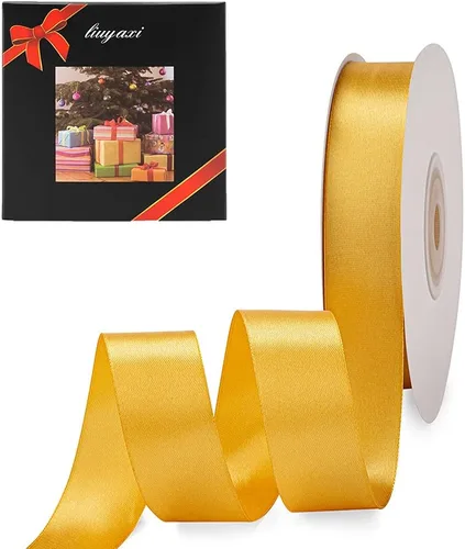Vista 92 de Cinta de satén verde manzana de doble cara de color sólido de 1/2 pulgada x 25 yardas, cintas perfectas para manualidades, decoración de bodas