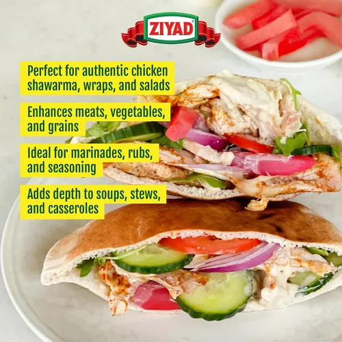 Vista 5 de Ziyad Premium Chicken Shawarma Spice Blend - Sin aditivos y sal, 5.5 onzas