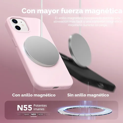 Vista 2 de GONEZ Funda magnética para iPhone 12 Case / 12 Pro Case, compatible con MagSafe, [protector de pantalla + protector de lente de cámara], funda