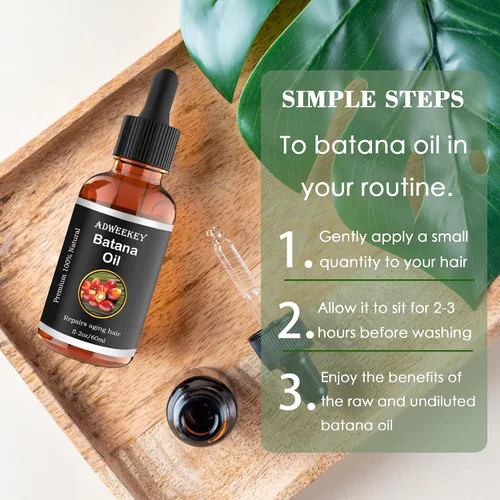 Vista 3 de Aceite de batana orgánico para el crecimiento del cabello, 100% puro, promueve el bienestar del cabello para hombres y mujeres, mejora el brillo