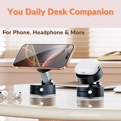 Vista 5 de Soporte magnético para teléfono al vacío, soporte de automóvil con succión de 360°, soporte para teléfono celular compatible con MagSafe