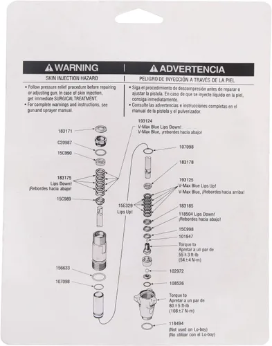 Vista 7 de GDHXW 248213 Kit de reparación de bomba para Graco1095 1595 5900 10000 Pulverizador de pintura sin aire mercado de accesorios