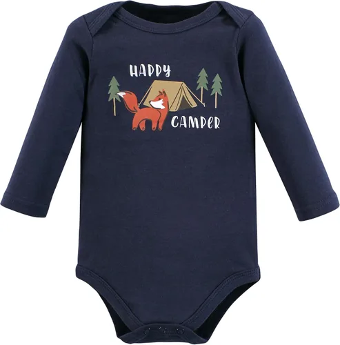 Vista 6 de Hudson Baby baby-boys Cotton Long-sleeve Bodysuits 5-pack
