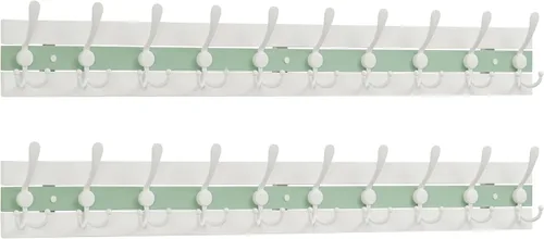Vista 14 de SKOLOO Perchero de pared montado en la pared de estilo rústico: Perchero de pared de pino de madera auténtica de 40,6 cm de orificio a orificio