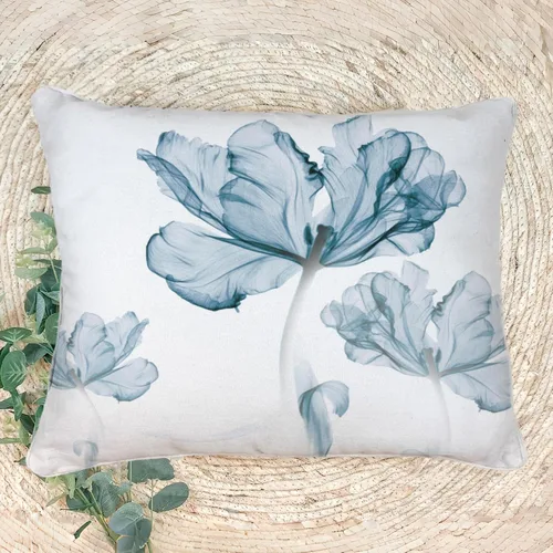 Vista 20 de Funda de almohada minimalista moderna con textura con estampado floral creativo, funda de cojín cuadrada impresa digital para sofá de sala de estar