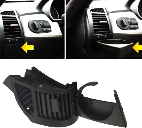 Vista 6 de Rejilla de flujo de ventilación delantera con soporte de taza para BMW Z4 E85 E86 2002-2008 negro