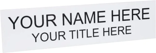 Vista 33 de ExcelMark Placa de nombre personalizada para puerta, oficina, pared, personalizada con tu texto, 2 x 8 pulgadas (1 línea, negro)