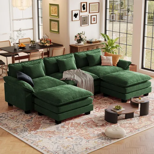 Vista 59 de CDCASA Silla de acento de gran tamaño de 50'' con otomana Asiento extra ancho y profundo estilo sofá nube para sala de estar, dormitorio, rincón