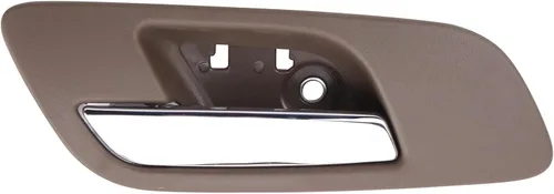Vista 159 de TRQ Manija de puerta interior delantera izquierda cromada y negra para el lado del conductor compatible con Ford F-150 2012-2014