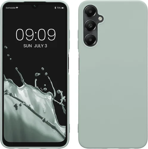 Vista 104 de kwmobile Funda compatible con Samsung Galaxy A12 - Funda protectora de silicona TPU suave y delgada - Azul Báltico