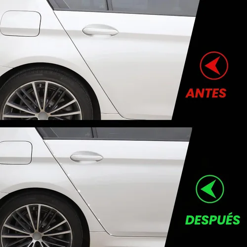 Vista 2 de TOMALL Bling Protector de Puerta de Coche con Parachoques de Cristal Antiarañazos, Tira de Cristales Adhesiva para Protector de Parachoques de Blanco