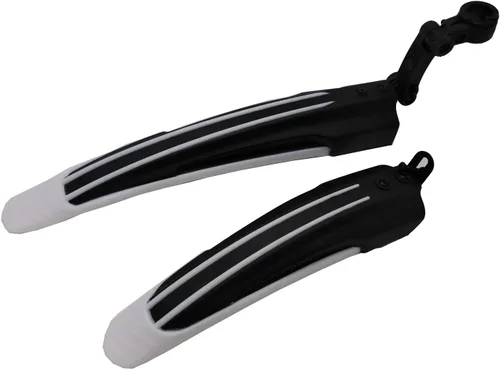 Vista 10 de BlueSunshine - Juego de guardabarros ajustables para bicicleta de montaña y carretera, para ciclismo, delantero/trasero, color negro Todo negro