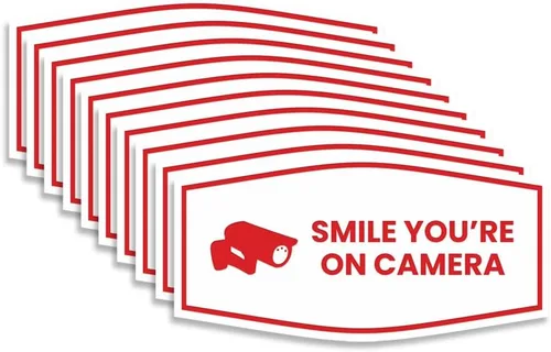 Vista 80 de Fancy Smile You're On Camera Letrero (negro) - Mediano (1 unidad)