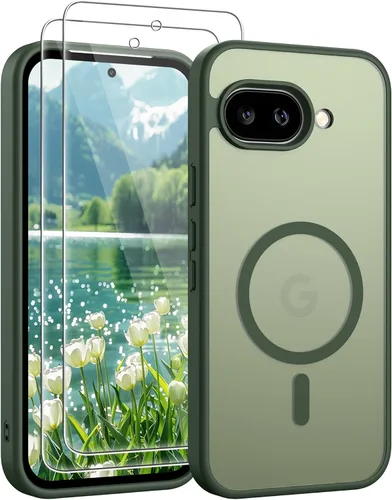 Vista 17 de Gritup Funda para Samsung Galaxy S23 con 2 protectores de pantalla (compatible con MagSafe) (protección de grado militar), delgada, translúcida Negro