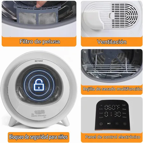 Vista 9 de Beyond AI - Secadora portátil compacta y ligera (blanco)